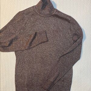 Calvin Klein Shimmering Plum Turtleneck Sweater